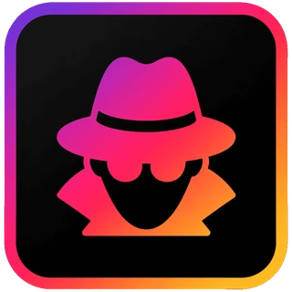 Ícone do Insta Stalker: personagem de chapéu e sobretudo
